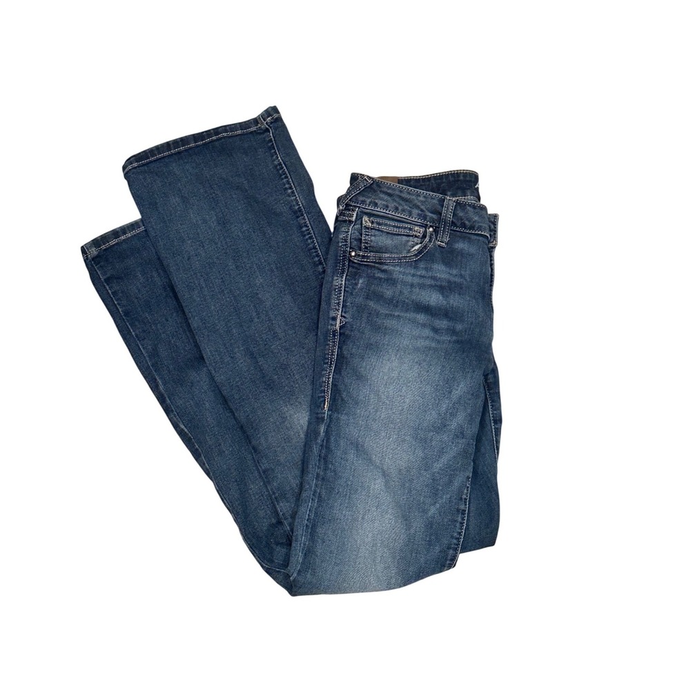 Ariat Women's Ultra‎ Stretch Crosshatch Boot Cut Jeans Size 27R Western Denim
